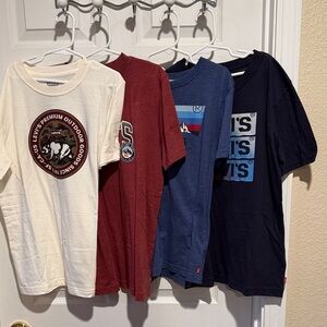 Levi's Kids Short Sleeve Tees - Cream, Red, Blue, and Black